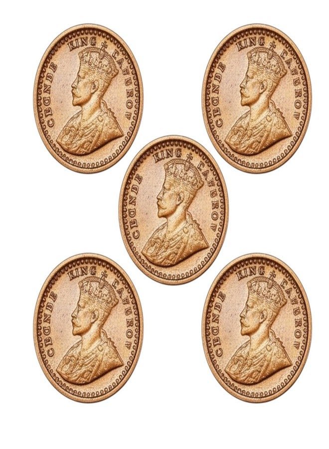 Aastik Pooja HETU Coin/Copper Coin/for Home Office/Prosperity, Success, Wealth/Gift Item/Set of 5 - Image 1